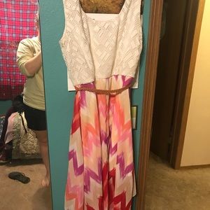 High low half lace dress